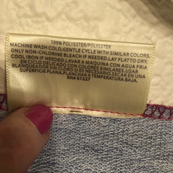 OVERSIZED HOODIE SWEATSHIRT TIE DYED FLUFFY ZIP UP JACKET SWEATER PINK BLU NEW M - Picture 3 of 3